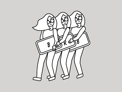BRB. designers girl identity crisis illustration. inspiration line malaysian stickermule style youth