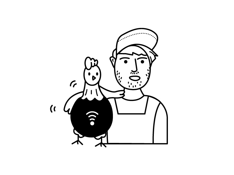 Wifi password: roastedchicken animal illustration funny tedboy malaysia story waiter digital nomad network roasted chicken wifi password cafe