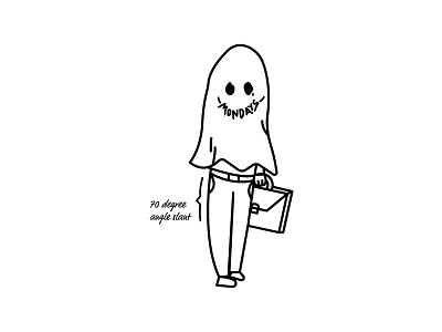 What's scarier than Halloween? - Mondays adult 101 boo happy halloween illustration life malaysia monday blues