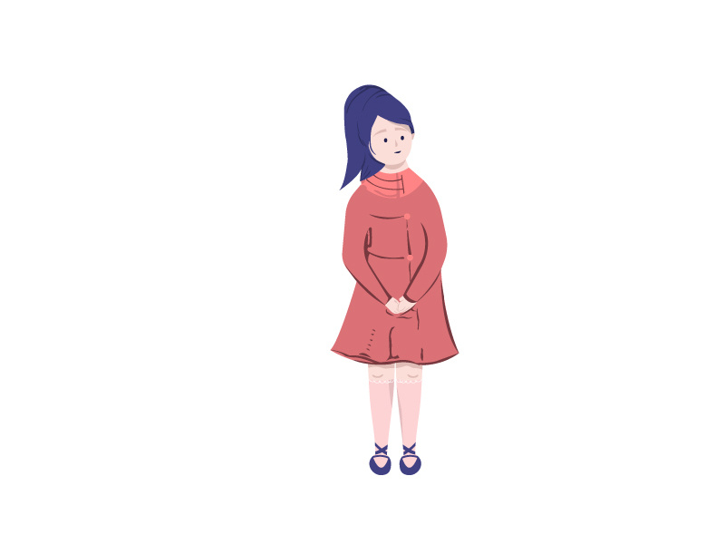 Idle Pose #2 illustration idle waiting winter coat fashion girl
