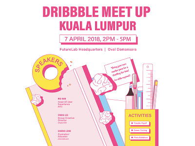 Meet Up KL 2018 community creatives dribbble meet up kuala lumpur malaysia posters vibrant workspace