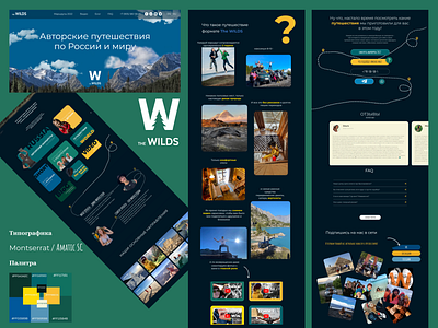 Авторские путешествия по России и по миру «The Wilds» animation branding design graphic design illustration landing page logo ui ux vector