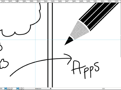 Vector Pencil apps black drawn hand notes pencil scribbles ui vector white