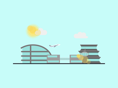 Airport l Illustration airport illustration illustration art simple simple design