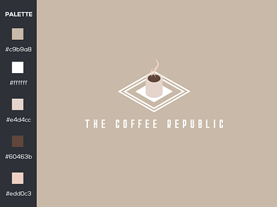 The Coffee Republic l Logo cafe logo coffee light logo simple design