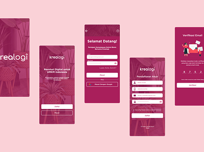 Krealogi Login Page app design graphic design illustration ui