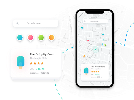 Map Concept - UI Kit by Kushal Panchal on Dribbble