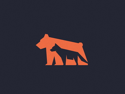Bear wolf logo bear bearandwolf branding design icon illustration logo logodesign nature vector wolf