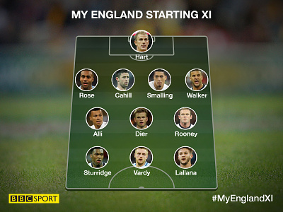 My England Starting XI bbc bbcsport england euro2016 football teamselector