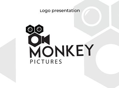 MONKEY PICTURES branding design flat logo graphic design logo minimal photoshope vector