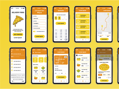 Food Delivery App UI app design app screens app ui ui