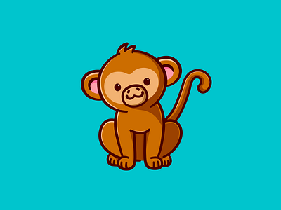 Monkey animal cute cute animal illustration design graphic design illustration monkey simple illustration vector vector illustration