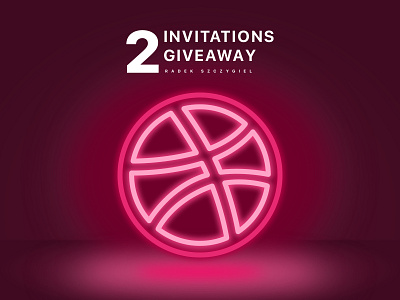 Invitations giveaway branding design giveway gradient invitation logo minimal neon typography vector