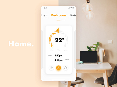Home automation app app application design interface minimal product design typography ui ux