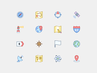 Maps Icons in Office Style compass flat icons geotag gps icon icons map navigation office icons ordinal directions