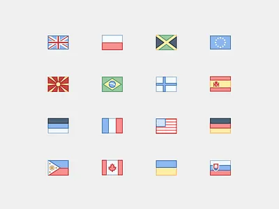 Flags Icons in Office Style country flag flags of countries flat icons icon icons office icons