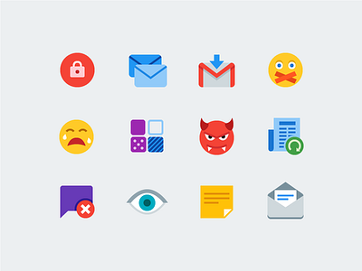 Messaging chat color icons emoji flat icons gmail icon icons mail message online post spam