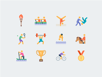 Olympic Sports flat icons icon icons medal olympic olympic games rio sport