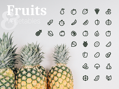 Fruits & Vegetables color icons design tools fitness flat flat icon food fruits graphic design health icon icons ui ux vegan vegetables