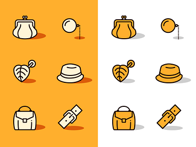 Accessories clothes color icons design tools graphic design icon icons line icons look shop shopping ui ux vector icons yellow