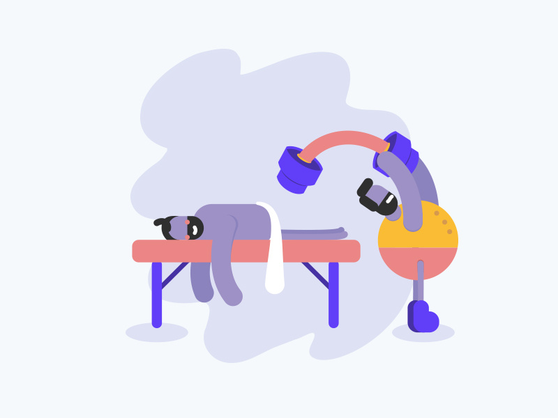 Illustration hard massage people illustration character avatar