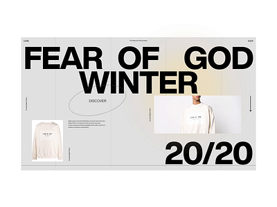 FEAR OF GOD branding clean design modern typogaphy ui ux web web design website