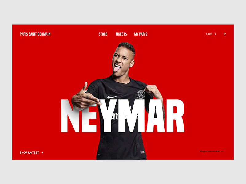 Neymar PSG black football neymar psg red ui ux white