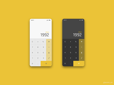 DailyUI 004 - Calculator