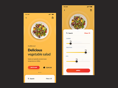 Foodeliver app delicious design food for ios look ui ux