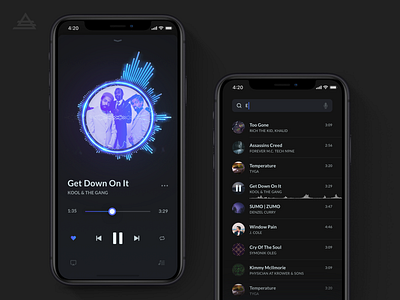 iOS Music Player UX Pattern ai app appsio colorfull concept dailyui design graphic hip hop iphone mobile music play playlist pop sound spotify symonik ui ux