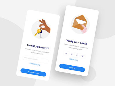 Seed Round account animation app code drawer email envelope forgot hand illustration keys lottie password post product startup tech ui vector verify