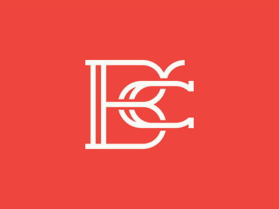 BČ monogram brand branding c icon lettering letters logo monogram red typography white