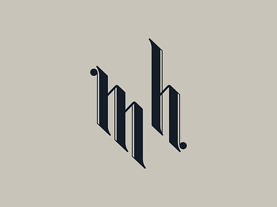 MH monogram brand dark h logo m monogram music pianist piano symbol tune typography