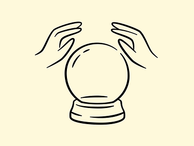 Silly Doodles animation app ball crystal crystal ball doodles drawer fortune hand drawn hands illustration landing like lottie magic media product social ui vector