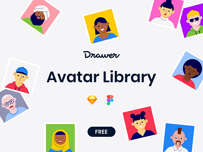 Avatar Library account app assets avatar components drawer face figma free freebie illustration library lottie mobile photo sketch social symbols ui vector