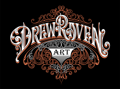 DrewRaven Lettering design illustration logo typography vector victorian