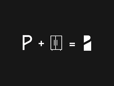 P Logotype brand logo logotype minimalism negative p
