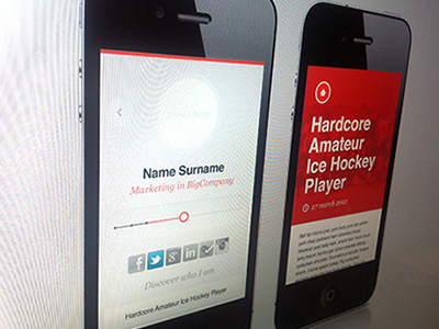 Mobile version of Personal Site mobile red responsive responsive web ui ux web