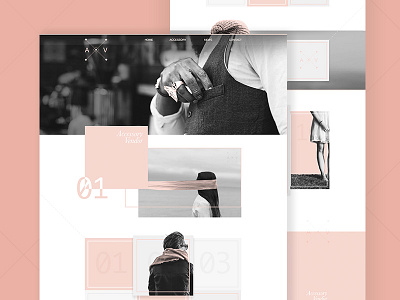 Rose Gold bootstrap concept design gold graphics rose template website