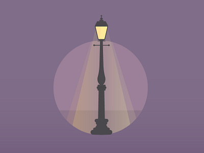 Street light colour gradient illustration lamp light night old palette street