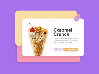 Gelato Menu Card design gelato icecream illustration materialdesign ui ux