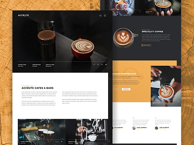 Accrute bar cafe coffee design digital interaction interface latte ui ux website