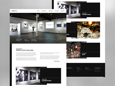 Gallery website homepage design digital exhibition gallery minimal responsive ui ux website