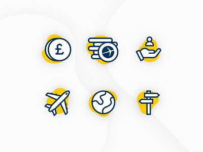 Travel icons client icon iconography location plane travel