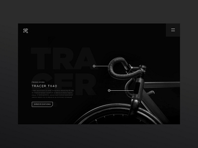 Tracer bike bike jersey black card design interaction race screen ui ui ux