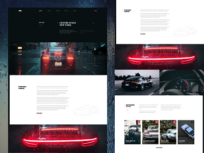 Porsche NY car design interaction landing page porsche showcase ui ux website