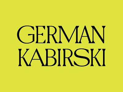 German Kabirski | Logo Design bold brand design branding branding design chartreuse colorful eclectic graphic design identity jewelry brand logo logo design typography unconventional