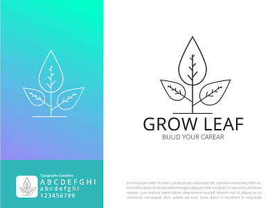 Grow Leaf Minimal Logo Design
