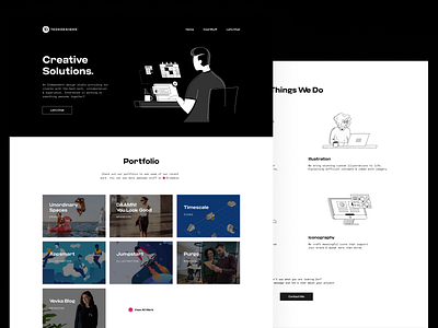 Personal Website design illustration modern portfolio redesign simple web design website