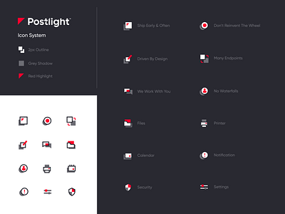 Postlight Icons abstract branding design icon iconset modern simple